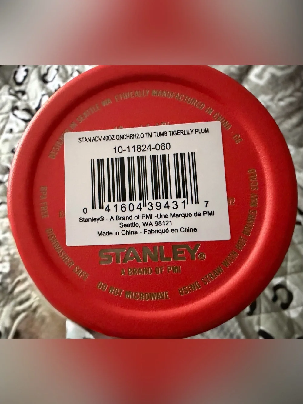 Stanley 40 oz Quencher H20 FlowState Tumbler Tigerlily Plum - NWT 🧡💜 - Picture 4 of 10
